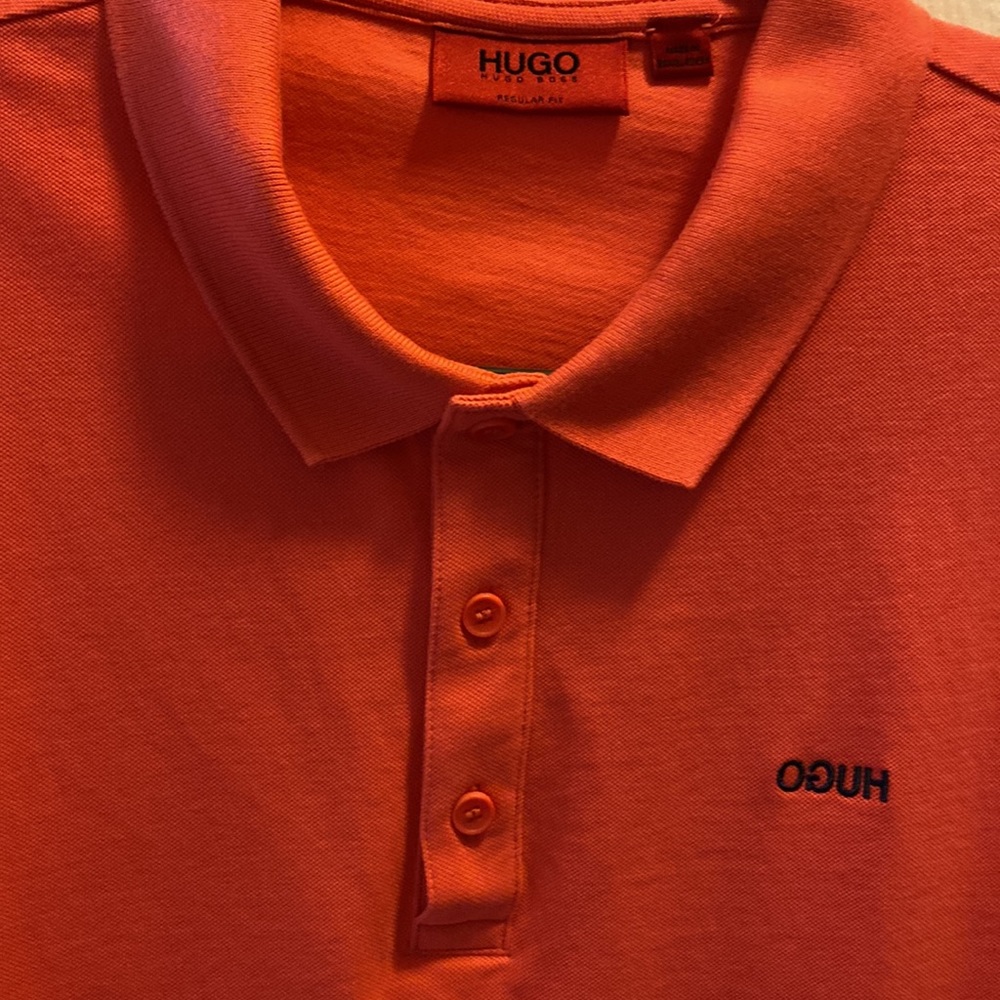 Hugo Boss reverse logo polo shirt worn once.
